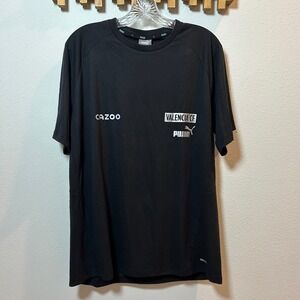 Puma‎ Valencia CF Soccer Drycell Black TShirt Mens L Recycled Material